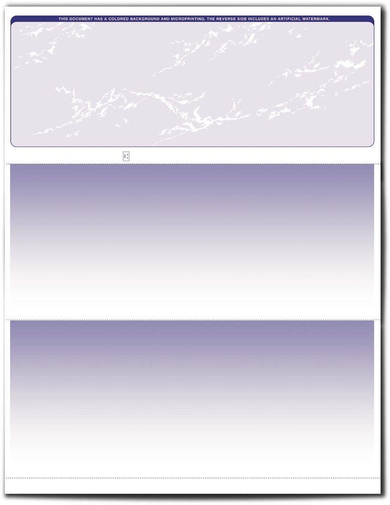 VersaCheck Secure Checks - 500 Blank Business Voucher Checks - Blue Prestige - 500 Sheets Form #1000 - Check on Top - Image 2
